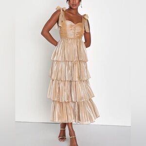 Tiered Tie-Strap Dress - Large